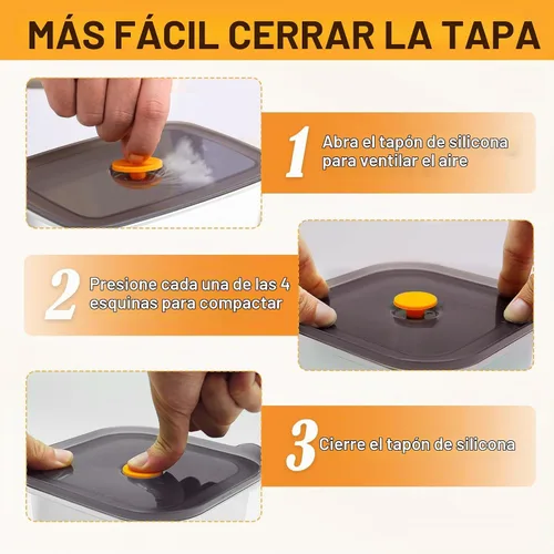 Vista 4 de YUPER Recipientes de alimentos de acero inoxidable, recipientes de preparación de comidas, recipiente para sándwich de queso y tocino