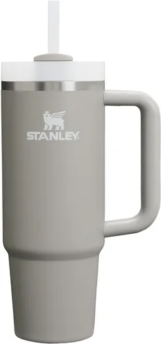 Vista 137 de STANLEY Quencher H2.0 Vaso Térmico con asa y pajilla, 64 onzas, tapa Flowstate de 3 posiciones, gran capacidad para viajes y deportes, vaso de acero