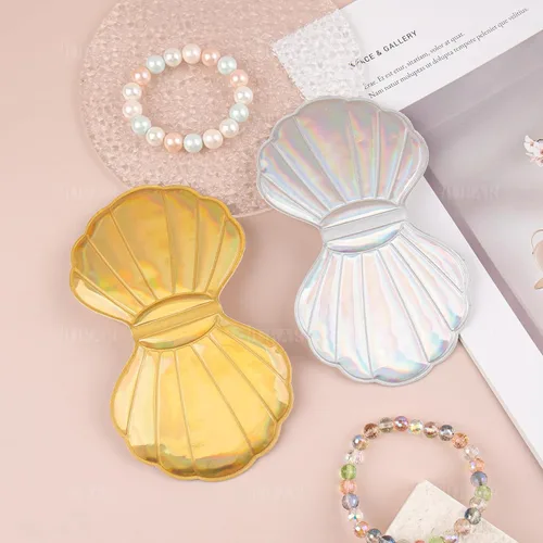 Vista 4 de AUEAR, Paquete de 4 espejos con purpurina de doble cara, espejos de maquillaje de aumento de 4 colores, mini portátil plegable para bolso, bolso