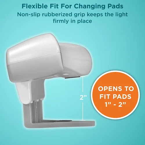Vista 2 de Contours GlowFlex - Luz nocturna para bebés para cambios de pañales, brillo suave regulable, control táctil, apagado automático, correa