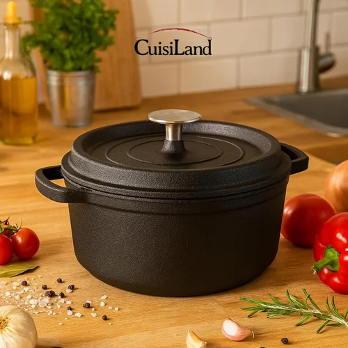 Vista 5 de Cuisiland Horno holandés de hierro fundido 4QT con tapa
