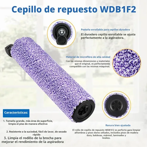 Vista 3 de WDB1F2 Cepillo y filtro de repuesto para aspiradora Shark Hydrovac XL