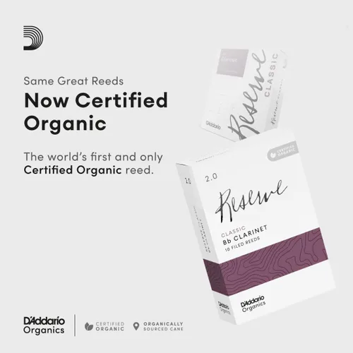 Vista 4 de D'Addario Woodwinds Reserve - Cañas de saxofón alto, cañas de saxofón grueso en blanco para un tono rico y cálido, fuerza 2.0, paquete de 10