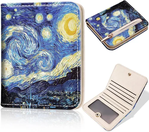 Vista 11 de Toughergun Billetera para Mujeres con Bloqueo RFID, Pequeña, Compacta, Bifold de Cuero de Lujo, Billetera de Bolsillo para Damas, Mini Monedero