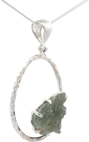 Vista 2 de Collar con colgante de moldavita de Stones Desire