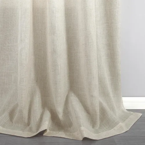 Vista 54 de KOUFALL Juego de 2 cortinas de puerta francesa, cortinas de lino para puerta/ventana, cortina transparente boho para cristal lateral delantero