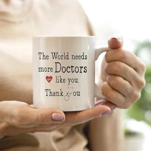 Vista 2 de QASHWEY Taza de Doctor, Tazas de Café de Regalos para Doctores, Regalos de Apreciación para Doctores, Regalo de Taza de Té para Doctores
