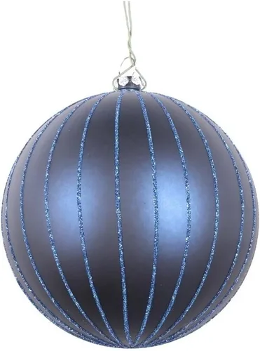 Vista 27 de Vickerman Adorno navideño de bola de avena mate con purpurina de 5 pulgadas. Incluye 4 piezas por bolsa.