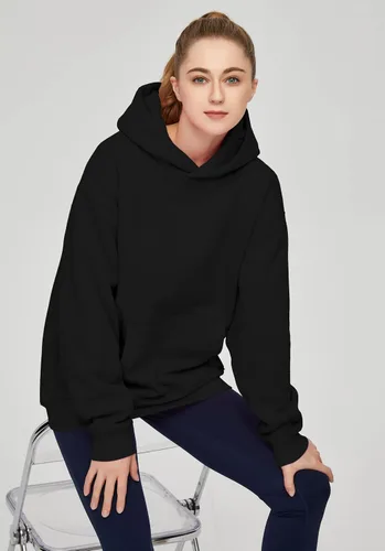 Vista 6 de THE GYM PEOPLE Sudadera con capucha de gran tamaño para mujer, ajuste holgado, forro polar suave, con bolsillos