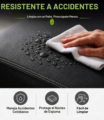 Vista 3 de Cama impermeable de cuero de vinilo para perros pequeños, almohadilla lavable para perros, fácil de limpiar, resistente al pelo de mascotas