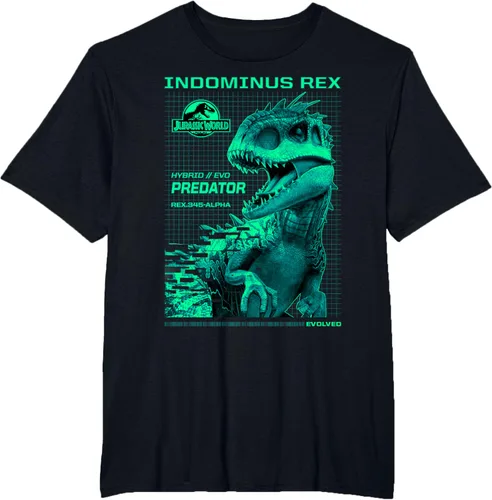 Vista 45 de Jurassic World Indominus Rex Hybrid Predator T-Shirt Small Negro