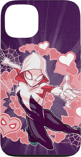 Vista 7 de Marvel Spider-Man Into The Spider-Verse Gwen Stacy Hearts - Carcasa para iPhone 17