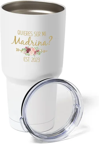 Vista 4 de Quieres Ser Mi Madrina De Bautizo Madrina Regalos En Español Madrina Propuesta Quieres Ser Mi Madrina Padrino Vaso Padrinos De Bautizo Propuesta