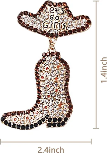 Vista 8 de KIDZVEFUN Regalos de despedida de soltera, aretes de vaca para niñas, botas vaqueras con cuentas para decoración de fiesta de discoteca, suministros