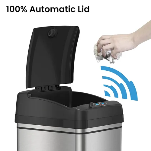 Vista 3 de iTouchless EcoWise - Contenedor de basura para compost, doble desodorizador, filtros de carbón activado