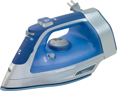 Vista 10 de Hamilton Beach Plancha de vapor y vaporizador vertical para ropa con suela de Durathon resistente a los arañazos, cable retráctil de 8 pies, apagado