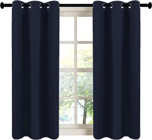 Vista 77 de LA PALMA Cortinas opacas con aislamiento térmico y ojales, para sala de estar, dormitorio, paquete de 2 paneles
