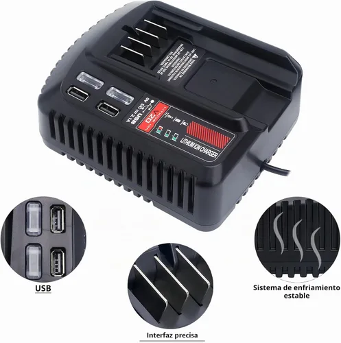 Vista 6 de Cargador de batería de 20 V de repuesto para Craftsman V20, iones de litio, 20 voltios, batería CMCB104 CMCB202 CMCB201 CMCB209 CMCB205 CMCB100