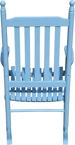 Vista 4 de Silla mecedora para balcón, porche, para adultos, de madera, para interiores y exteriores, resistente a todas las condiciones climáticas