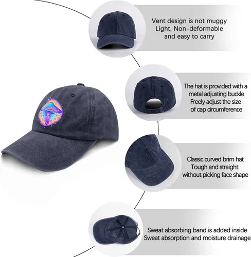 Vista 6 de devor Caps Magic Mushrooms Baseball Caps, Funny Baseball Caps for Women