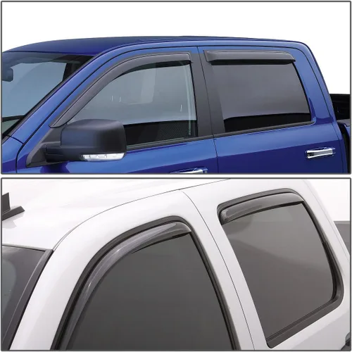 Vista 4 de Auto Dynasty 4 unidades de protector de lluvia para ventana con cinta adhesiva compatible con Mazda 3 2004-2009, acrílico