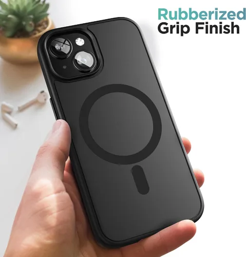 Vista 5 de ENCASED MAG - Juego de cartera, diseñado para iPhone 15 con tarjetero - Diseño magnético extraíble, negro mate (compatible con MagSafe)
