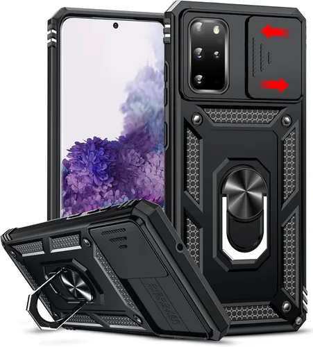 Vista 124 de LeYi Funda para Samsung Galaxy A05 (no compatible con A05S) con protector de pantalla y protector de lente de cámara, funda resistente de grado Negro