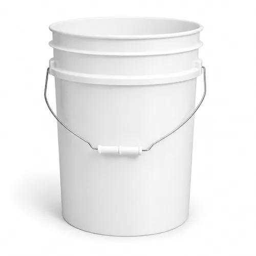 Vista 8 de Paquete de 6 cubetas prémium de 5 galones, HDPE de grado alimenticio sin BPA, color blanco, sin tapa