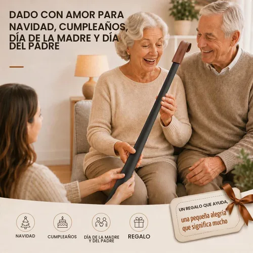 Vista 7 de ZOMAKE Extra Long Shoe Horn for Seniors, Metal Shoehorn Long handle Negro 28.3
