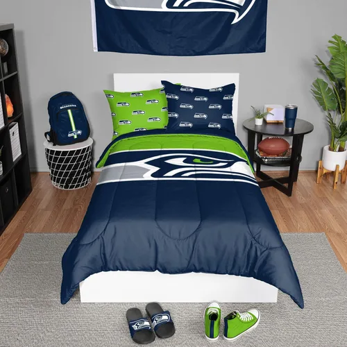 Vista 27 de FOCO Unisex-Adult NFL Team Logo Bed in a Bag Comforter Bedding 3-Piece Set