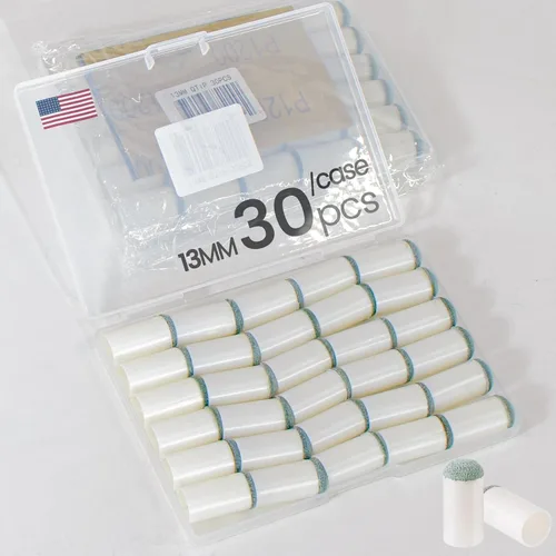 Vista 8 de SOLROS - Puntas para taco de billar - Puntas para palos de billar, kit de accesorios de repuesto con caja de almacenamiento, cabeza de taco de cuero