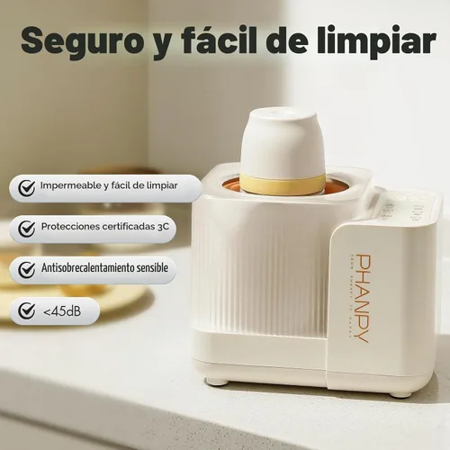 Vista 7 de Phanpy SmartSwirl - Calentador de botellas sin agua, patentado con bolsa de aire para protección de nutrientes, mezcla inteligente de doble