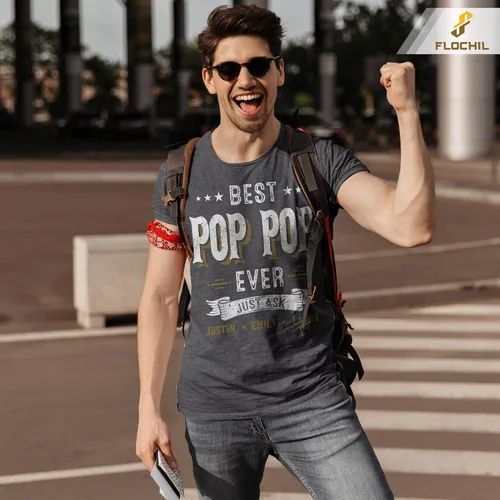 Vista 2 de FLOCHIL Camisas personalizadas para papá, camisas de papá para hombres, mejor camisa para papá, camisas para papá, regalos personalizados para papá