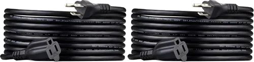 Vista 13 de Amazon Basics - Cable de extensión de 3 pies, extensor de toma de 3 clavijas, cable de extensión para interiores, 13 amperios, 125V, color negro