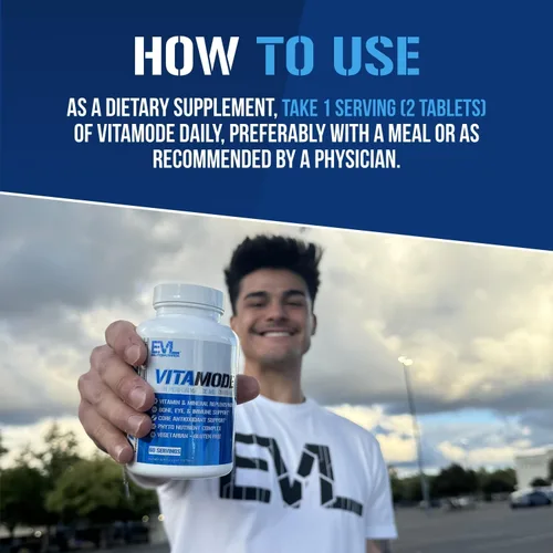 Vista 12 de EVL Advanced Daily Multivitamin - Multivitamínico diario avanzado para hombres con minerales esenciales, complejo de fitonutrientes y VitaMode