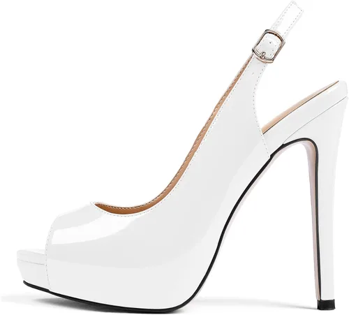 Vista 2 de YODEKS Zapatos de vestir de fiesta con plataforma y tacón alto para mujer