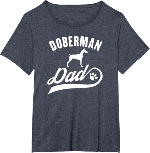 Vista 80 de Doberman Dad - Camiseta para amante del dueño del perro, Negro, S