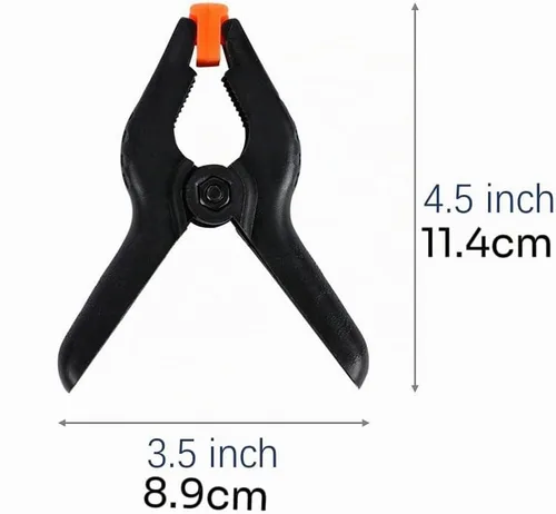 Vista 3 de 10 PIEZAS Abrazaderas de Resorte Grandes de Plástico Profesional de 4.5 Pulgadas de Servicio Pesado para Manualidades o Clips de Plástico y Clips