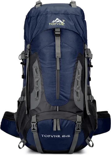 Vista 11 de Mochila de senderismo grande de 70 litros, mochila ligera para hombres y mujeres, al aire libre, gran capacidad, montañismo, impermeable, mochila