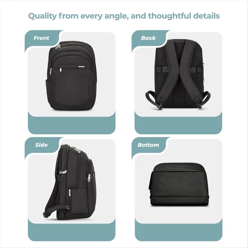 Vista 6 de Travelon - Mochila antirrobo clásica grande multiusos, Negro, Tamaño único