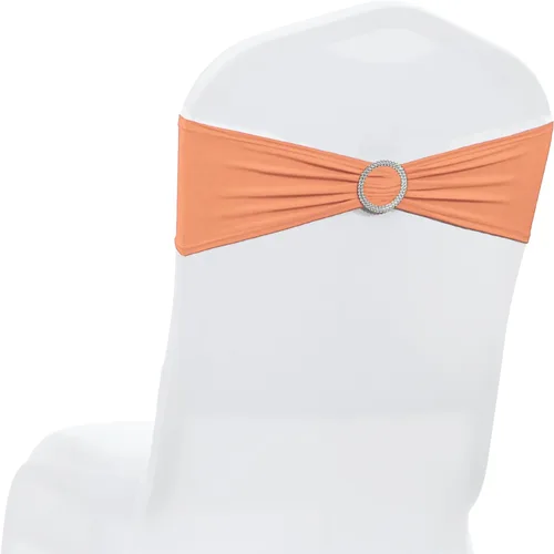 Vista 20 de MDS® Paquete de 10 bandas de elastano para silla con hebilla deslizante para decoración de bodas y eventos, bandas elásticas reutilizables