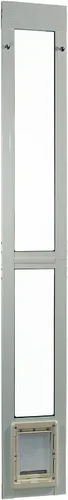 Vista 8 de Puerta modular de aluminio de patio para mascotas Ideal Pet Products, altura regulable 77 5/8 in – 80 3/4 in Molino (Plata)