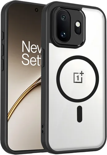 Vista 636 de Funda magnética transparente compatible con Xiaomi 17T, color negro 2 en 1 PC + TPU cubierta de teléfono a prueba de golpes, carcasa protectora