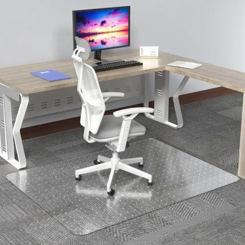 Vista 19 de Tapete para Silla de Oficina para Piso de Madera Dura, 48" x 30" Tapete de Vinilo Transparente para Silla de Escritorio Protector de Piso para Silla