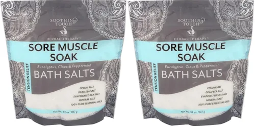 Vista 8 de Soothing Touch Bolsa de sales de baño para remojar el músculo dolorido, menta, 8 onzas