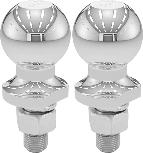 Vista 5 de CURT 40003 Bola de enganche cromada para remolque, 3,500 libras, diámetro de 2 pulgadas, vástago de 3/4 x 1-3/4 pulgadas, ajuste universal