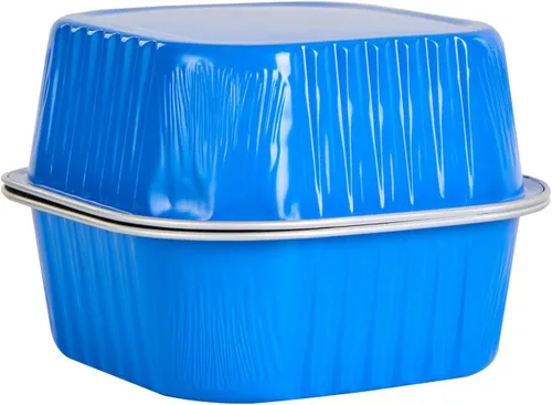 Vista 18 de Restaurantware - Moldes desechables, paquete de 100 tazas cuadradas de aluminio para hornear de 10 onzas - Las tapas se venden por separado, listas