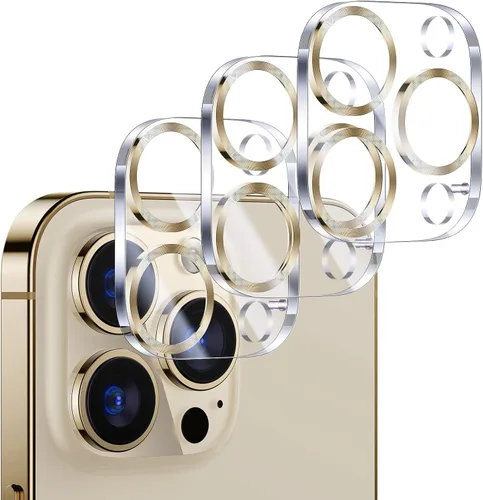 Vista 23 de UniqueMe para Paquete de 3 Protectores de Lente de Cámara para iPhone 15 Pro/iPhone 15 Pro Max, [Protección contra Caídas] [Compatible con Fundas]