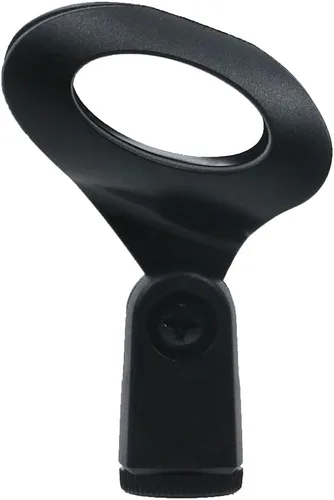 Vista 3 de 4 piezas de clip para micrófono de goma, soporte flexible para micrófono de mano, soporte ajustable de ángulo inalámbrico, negro, en forma de huevo
