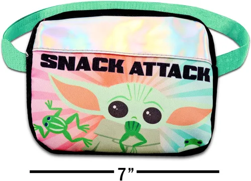 Vista 3 de Baby Yoda - Bolsa cruzada para niños, paquete de bolso Mandalorian con bolsa cruzada Baby Yoda para niñas, más cartera para teléfono Cangurera Baby